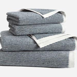 Brooklinen Plush Turkish Cotton Bath Sheet Bundle - Striped Abyss