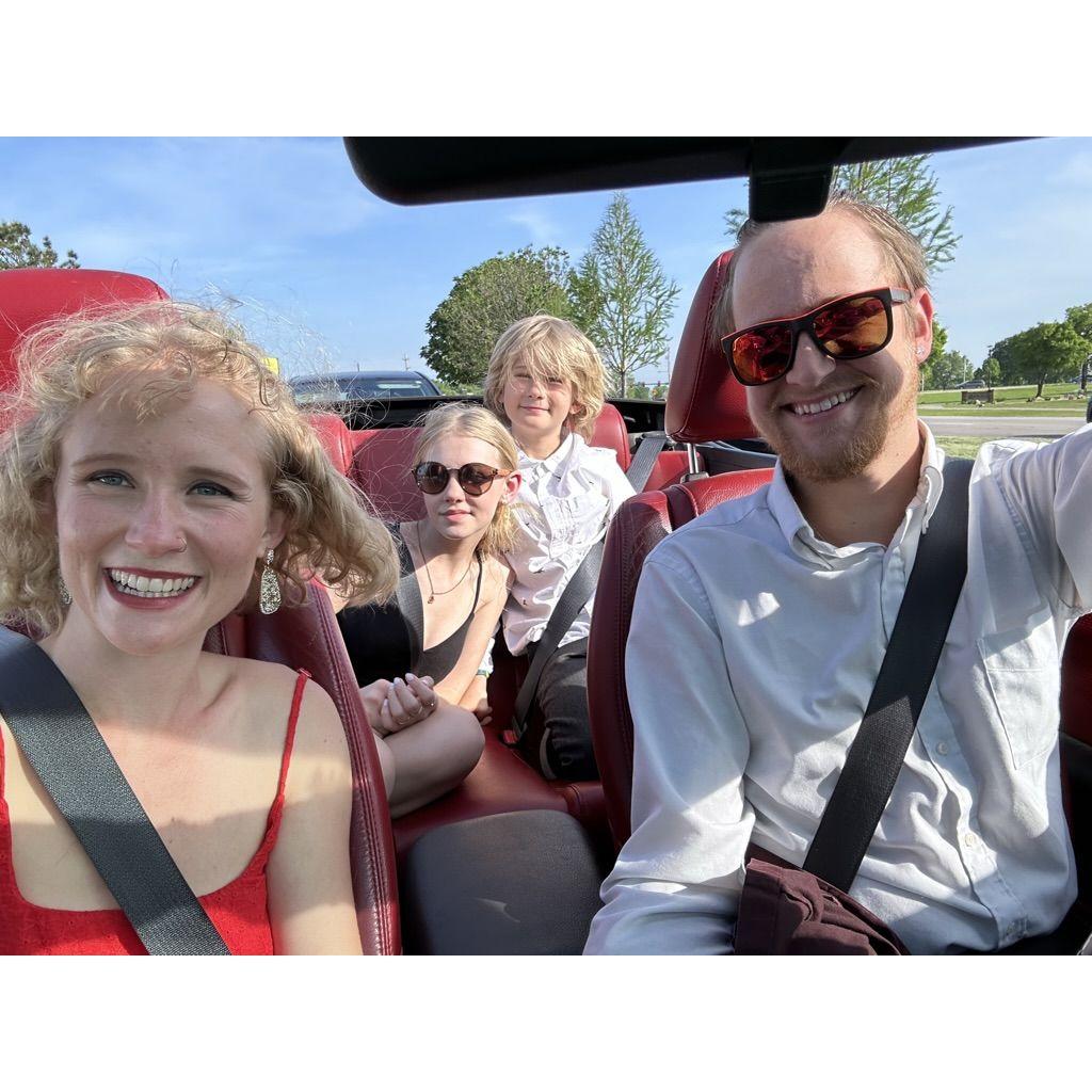 Winning over the sibs with the cool car