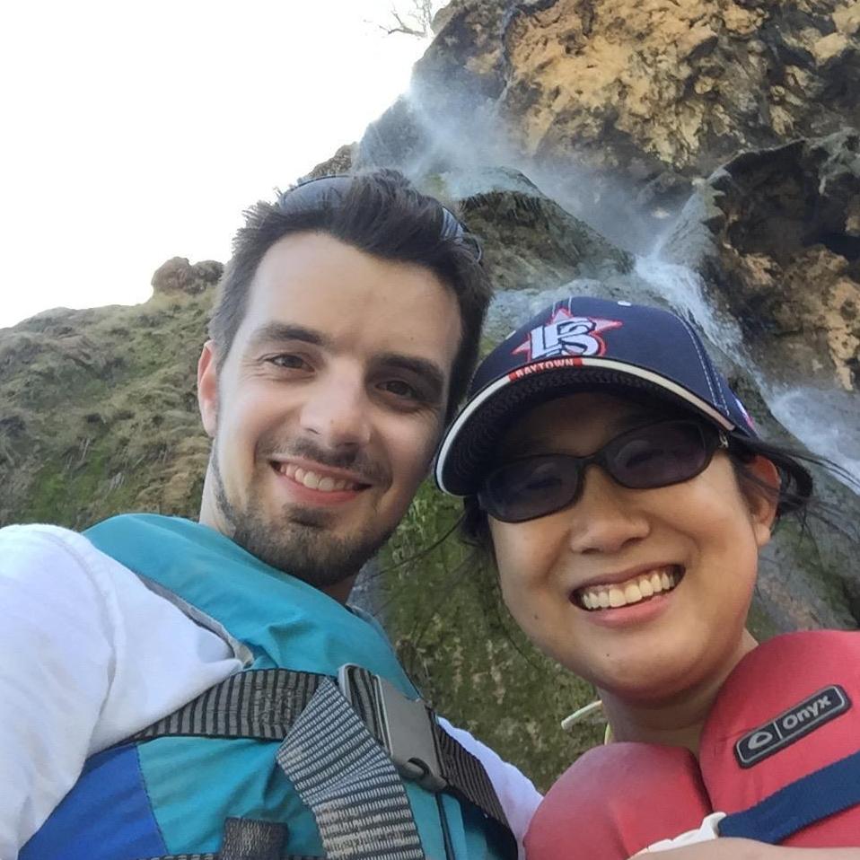On a Kayak journey during Meng's first camping trip outside of Austin. With many more trips to come!