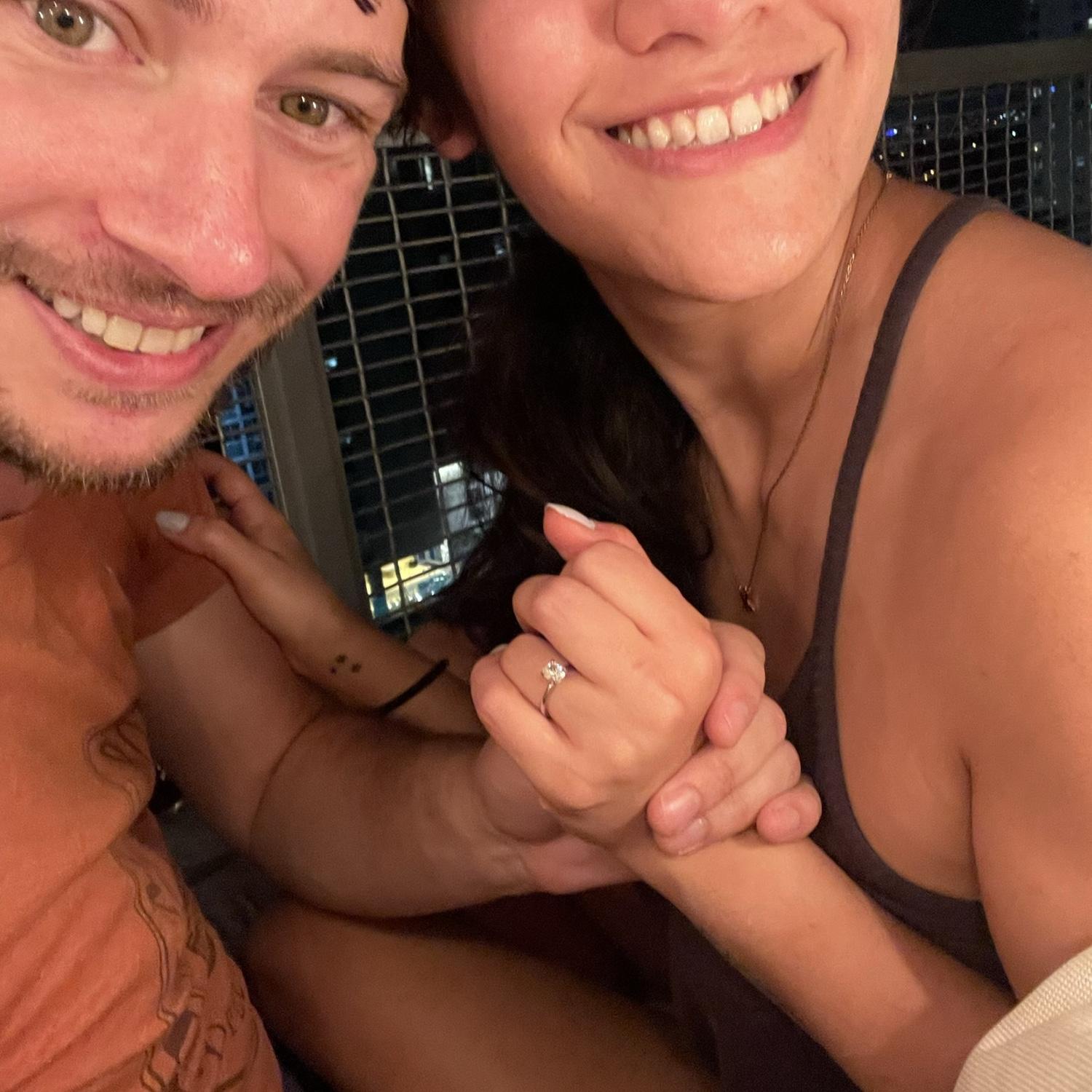 our first selfie as an engaged couple