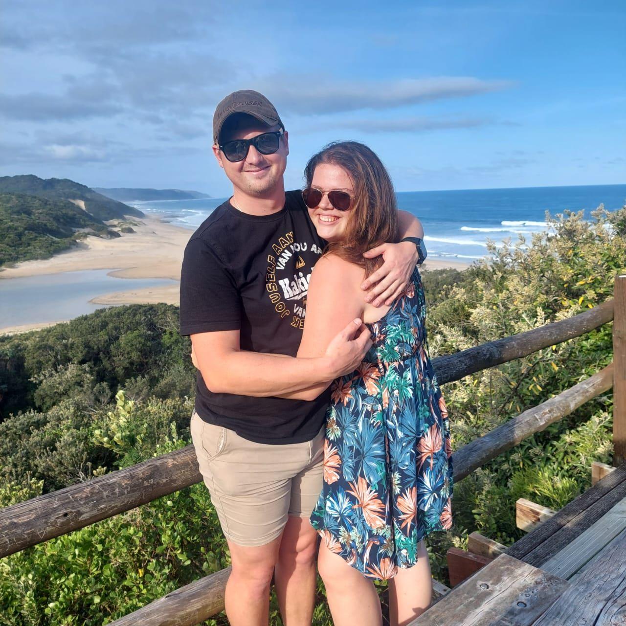 Us, continuing our journey as an engaged couple and soon to be "Mr. and Mrs. Nel"!