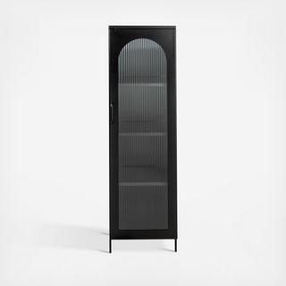 Solstice Tall 3-Adjustable Storage Shelve Accent Cabinet