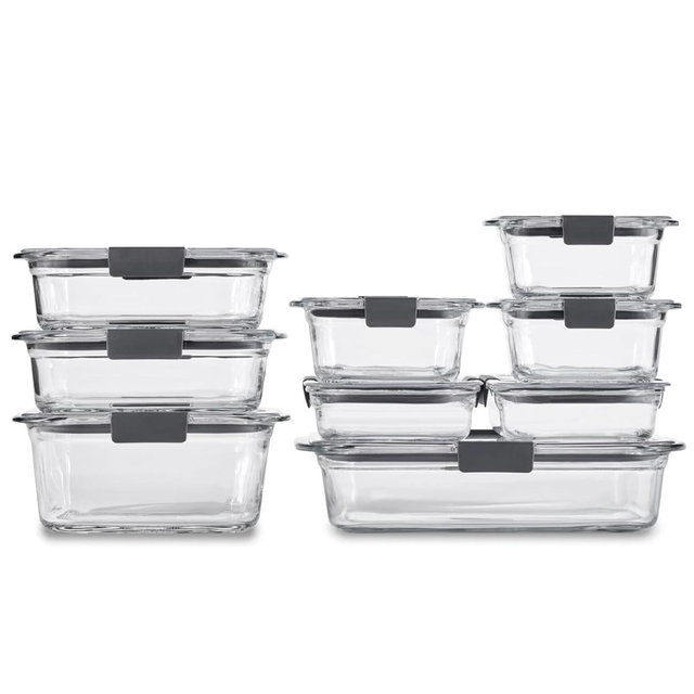Rubbermaid® Brilliance® Glass Food Storage Containers