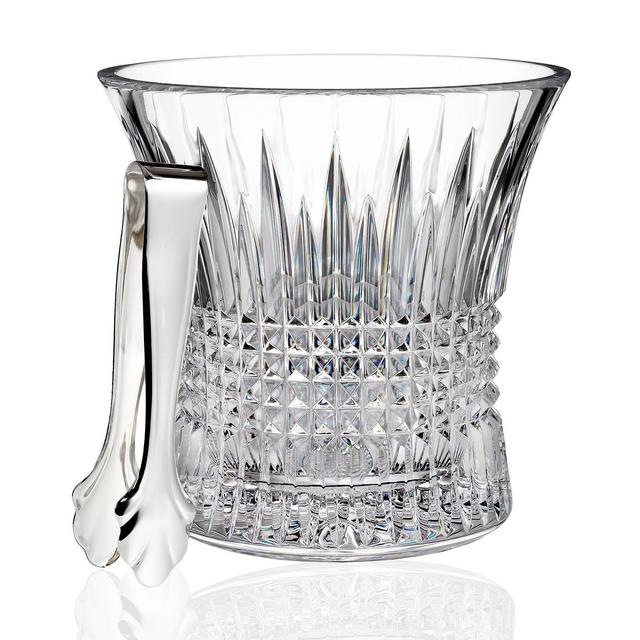 Waterford Lismore Diamond Ice Bucket with Tongs
