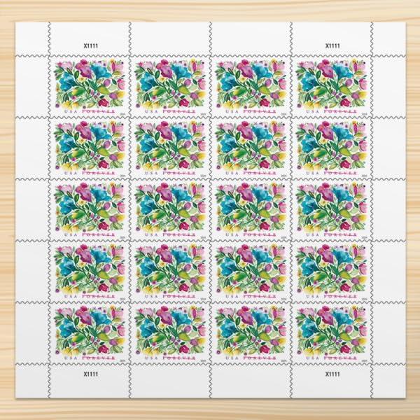 Celebration Blooms 2024 (Sheet of 20) First-Class Mail Forever Postage Stamps
