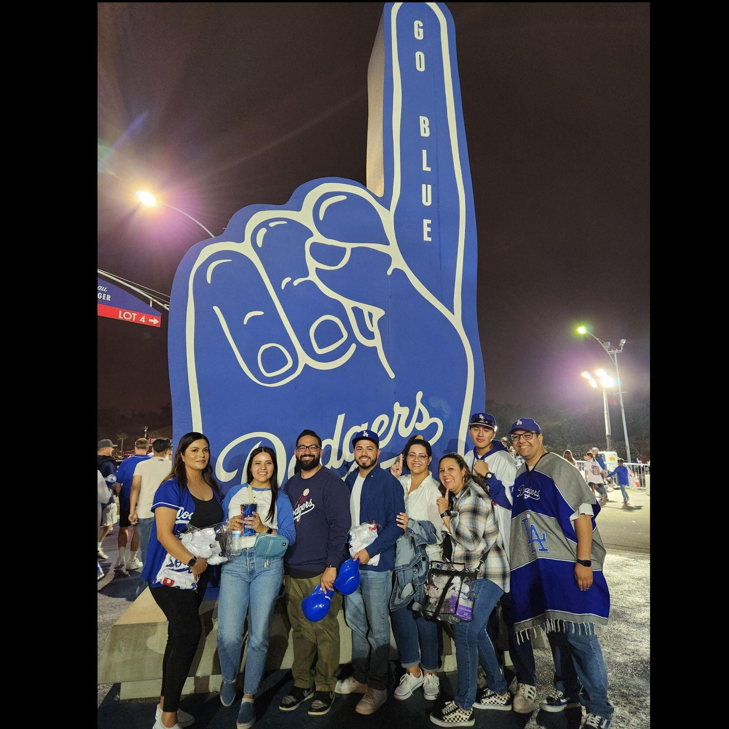Mel's first Dodger game!