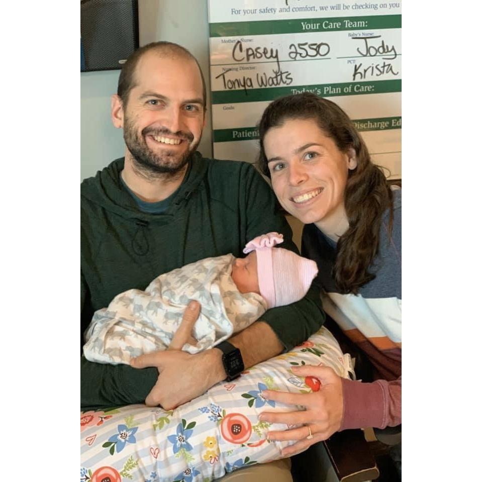 Meeting sweet baby Ellie Jo!