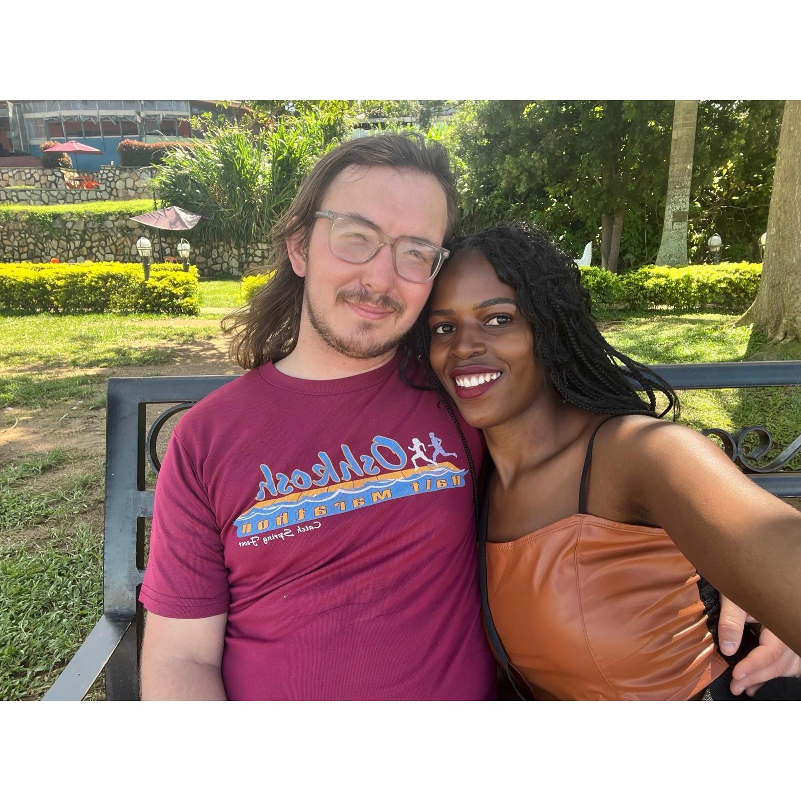 We were at the zoo at Entebbe