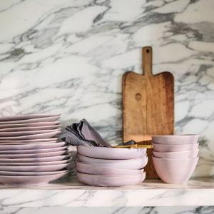 The Jasper Portuguese Stoneware Side Plates, Set of 4 (Lilac)