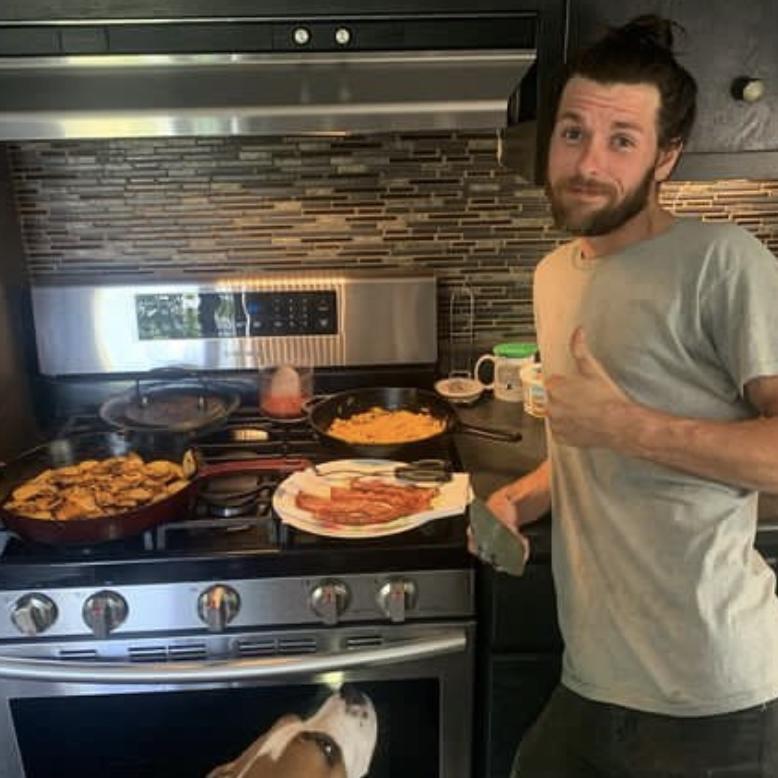 Bret the breakfast master! May 2023 while house sitting