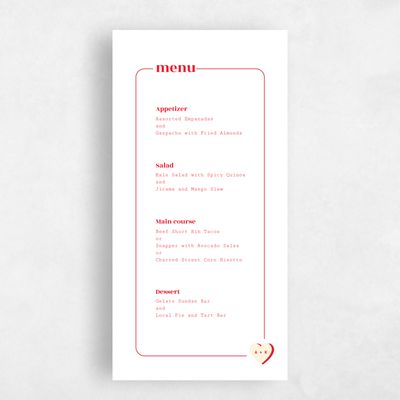 Butter, Yellow Wedding Menu - Jolla