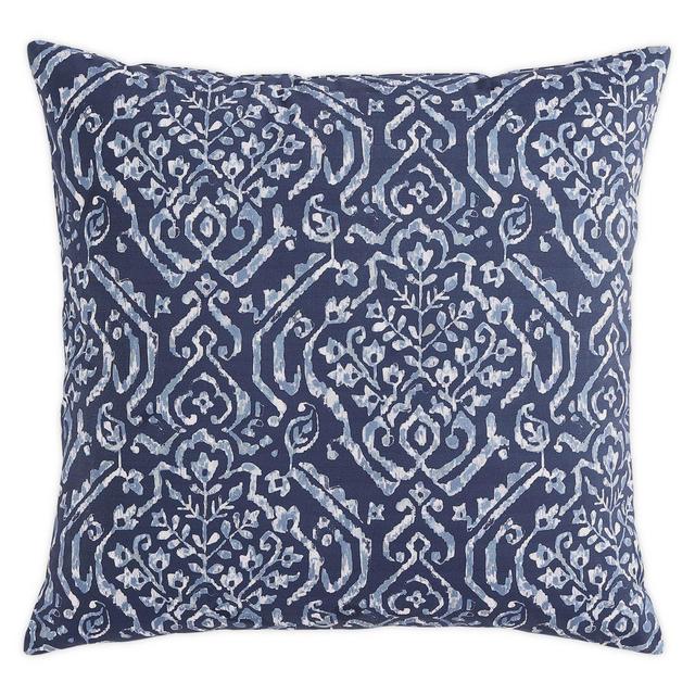 MorganHome Abstract Throw Pillow Cover in Navy