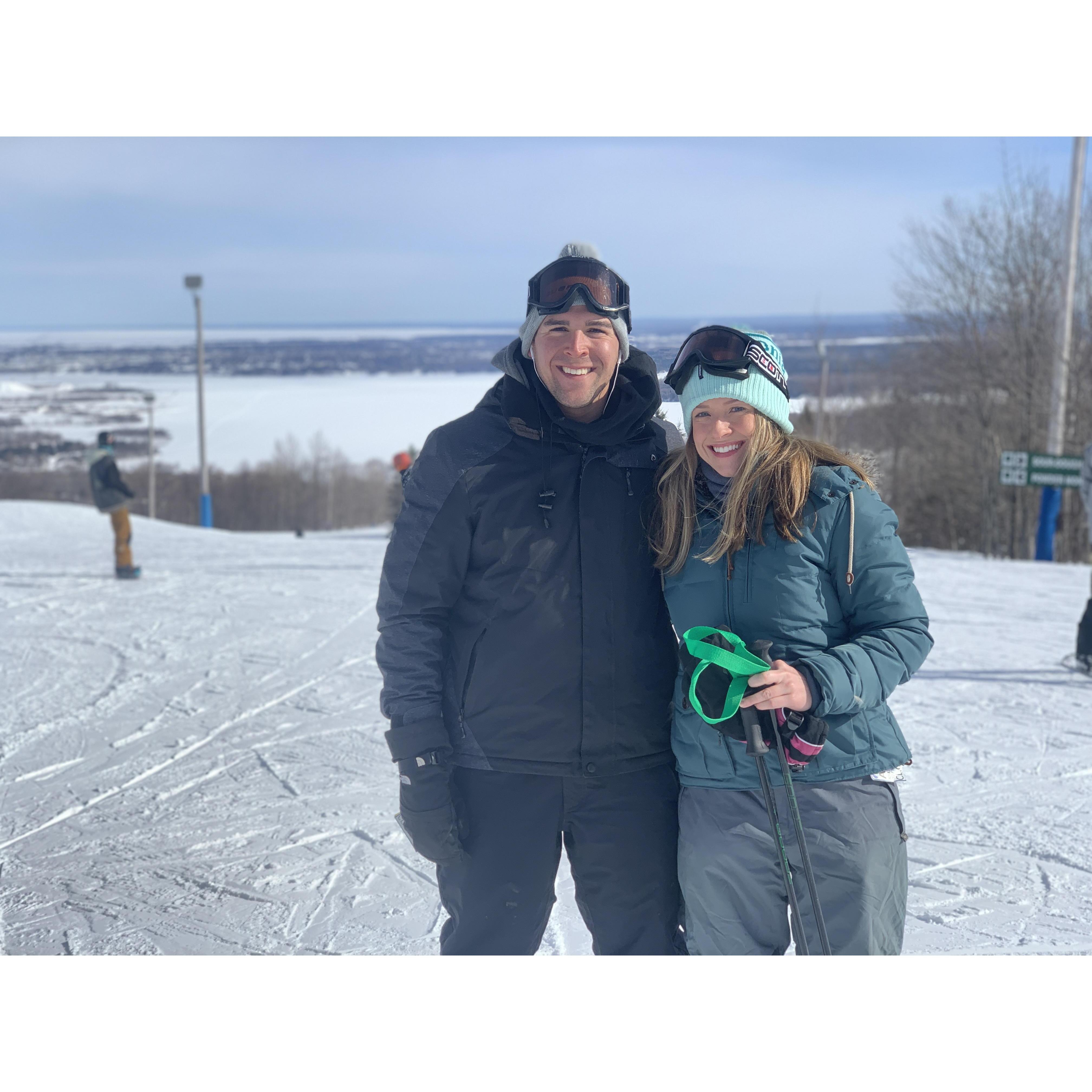 The first time we went skiing together in Duluth, MN.