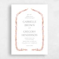 White Wedding Invitation - Kenela Portrait