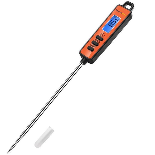ThermoPro TP01A Instant Read Thermometer with Long Probe Digital Meat Thermometer for Grilling BBQ Smoker Food Cooking Thermometer for Deep Fry Oil Candy Thermometer