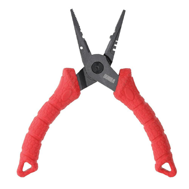 BUBBA Forged Fishing Pliers with Premium Corrosion-Resistant Coating, Crimping Cutouts for Freshwater & Saltwater Fishing, 6"