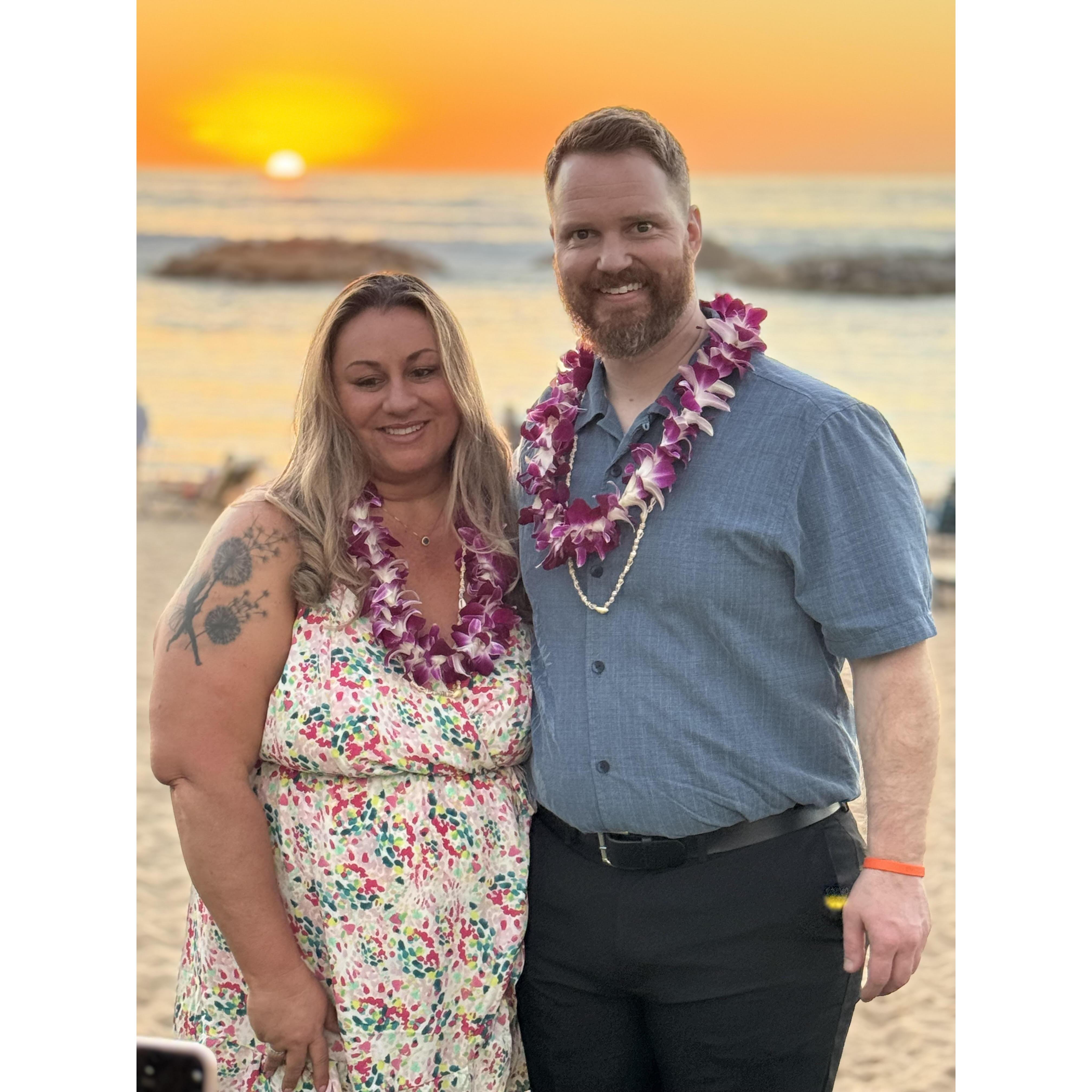 Right before he asked me to be his forever, catching the first sunset in Oahu. Everything about this moment was perfect!
