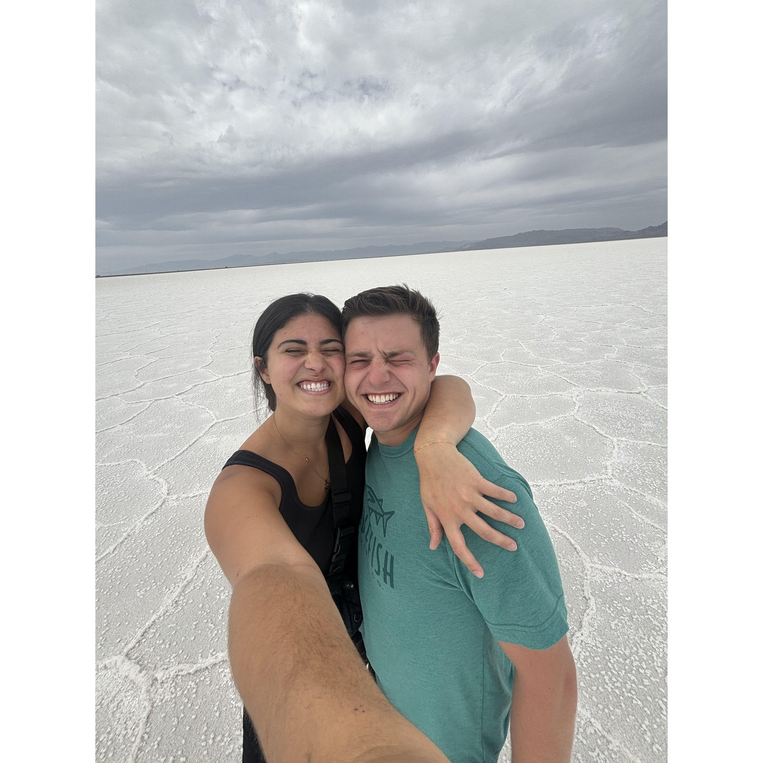 Driving from MN to CA, we have had the opportunity to explore parts of the country we didn't even know existed. This is us at the Bonneville Salt Flats in Utah!
