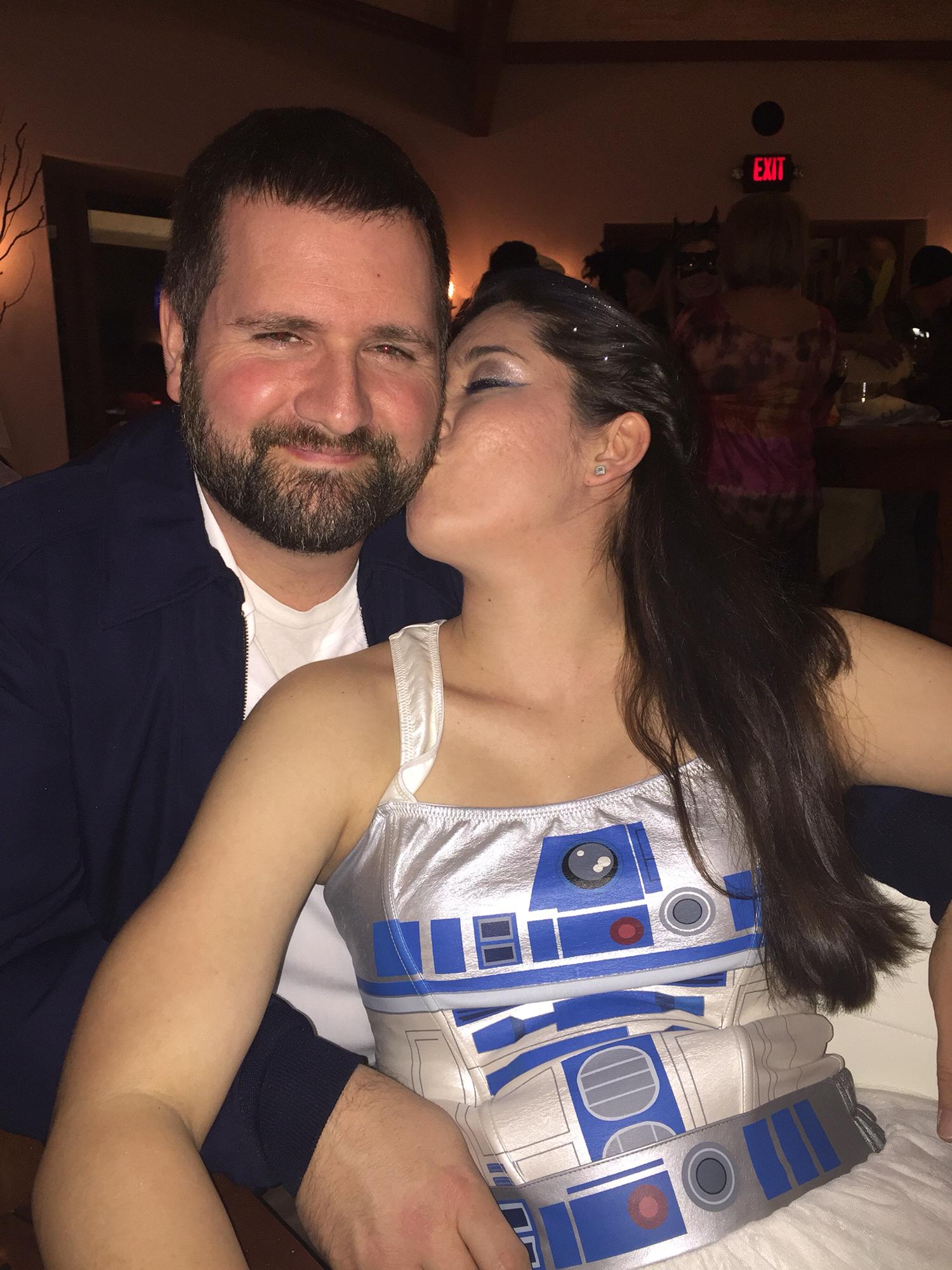 Our first Halloween together: R2D2 and Hans SOLO
