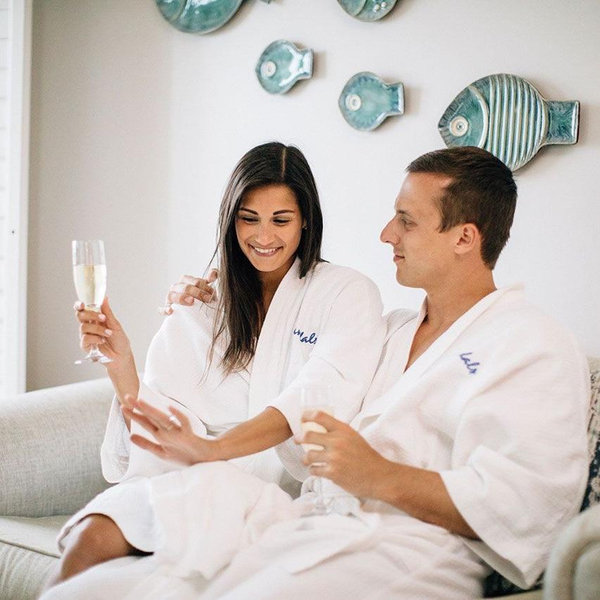Couple’s massage on our honeymoon