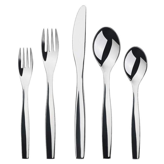 Gourmet Settings 20-Piece Silverware Studio Collection Polished Stainless Steel Flatware Sets, Service For 4, Kitchen Cutlery Utensils Knife/Fork/Spoons