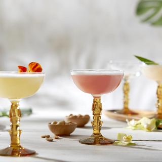 Tiki Coupe Cocktail Glasses, Set of 4