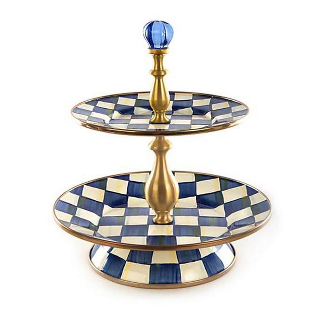 Royal Check Two Tier Sweet Stand