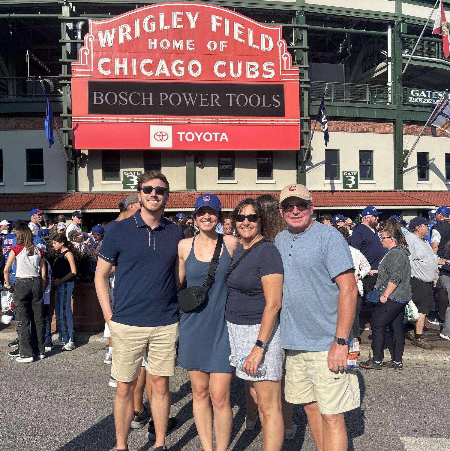 Cubs game with Megan's family