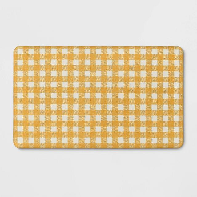 30"x18" Check Comfort Mat Yellow - Threshold™