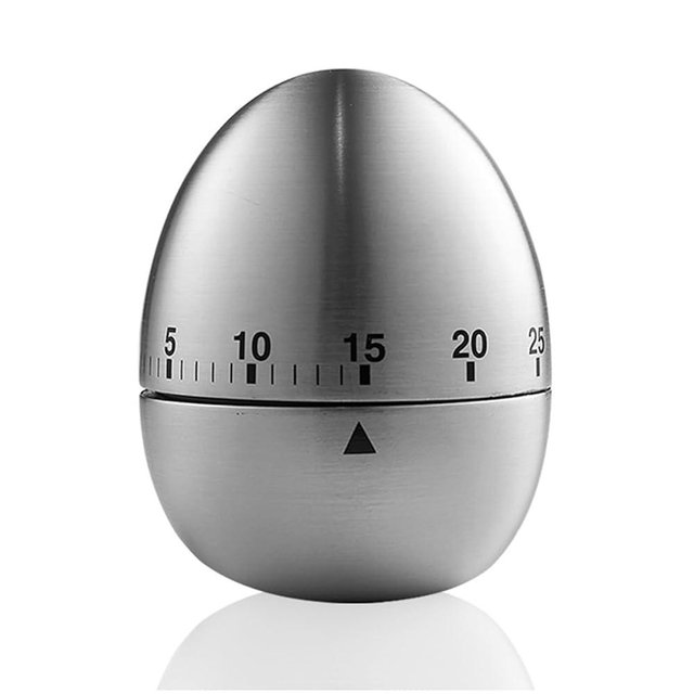 60 Minute Egg Timer, Kitchen Timers for Cooking, Wind Up Timer 0-60 Minutes, Timers for Classroom, Visual Timer for Kids, Mechanical Egg Shape Timer for Saunas and Hard Boiled Eggs (Egg Shape)