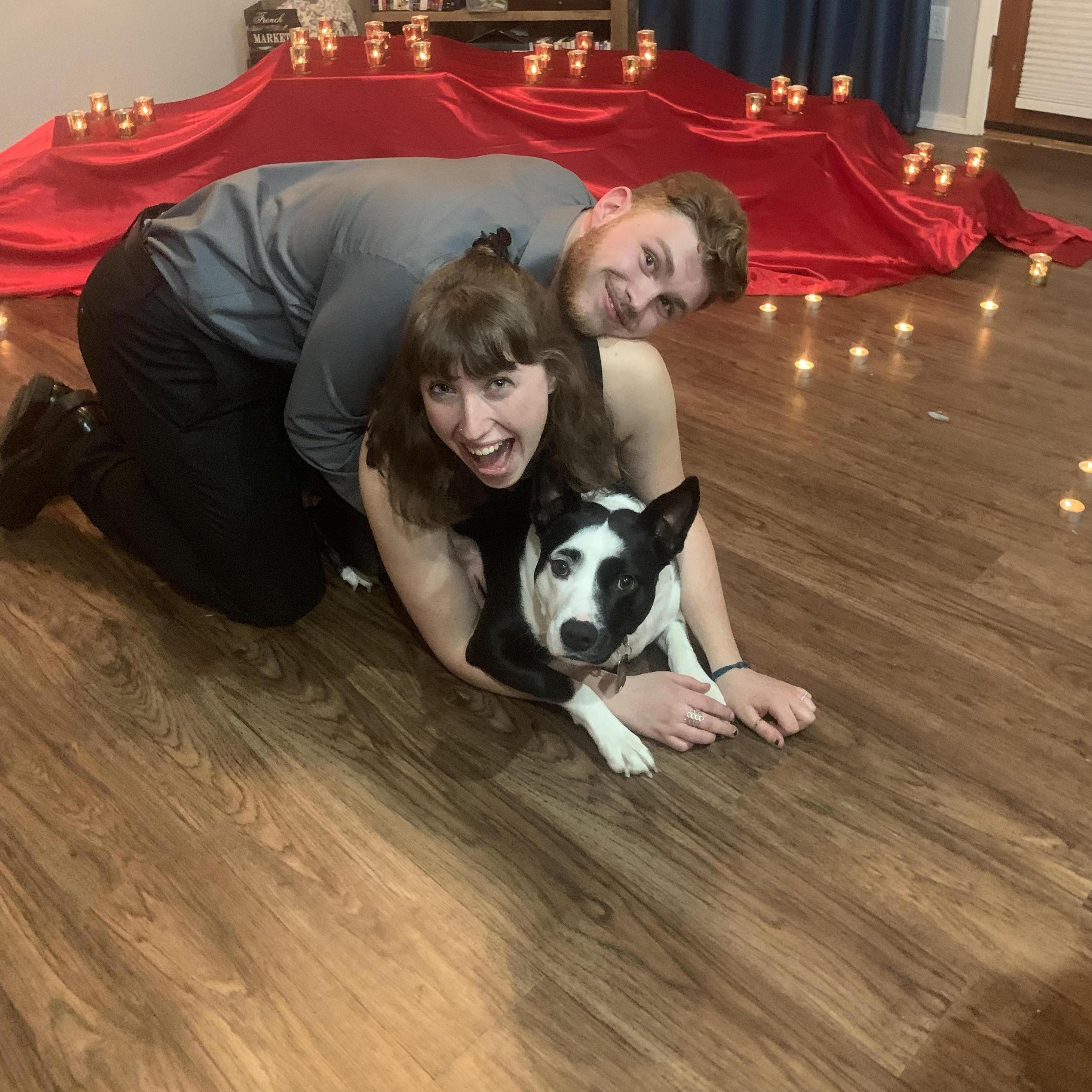 Family shot after proposal.