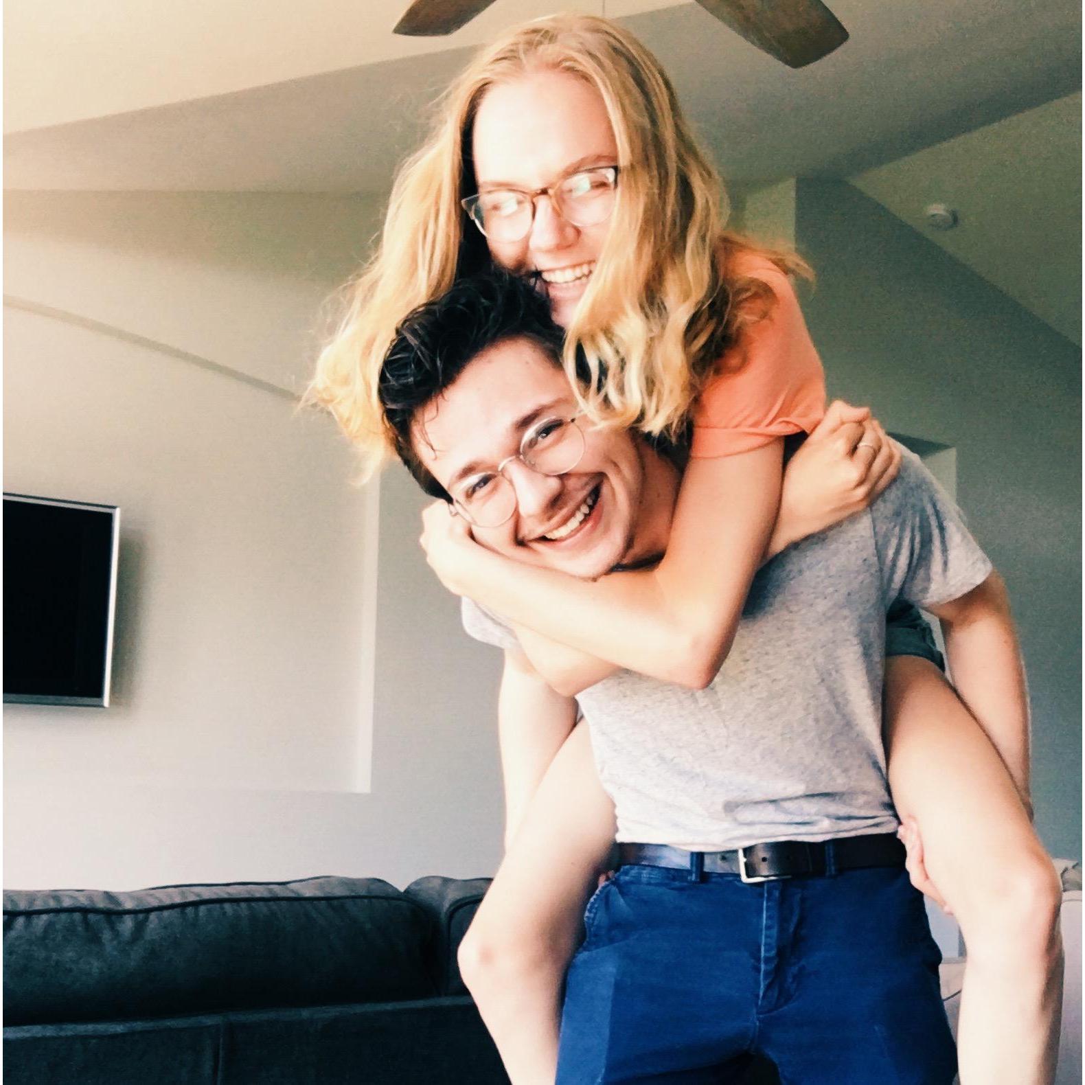 Broderick and Sarah in the summer of 2018