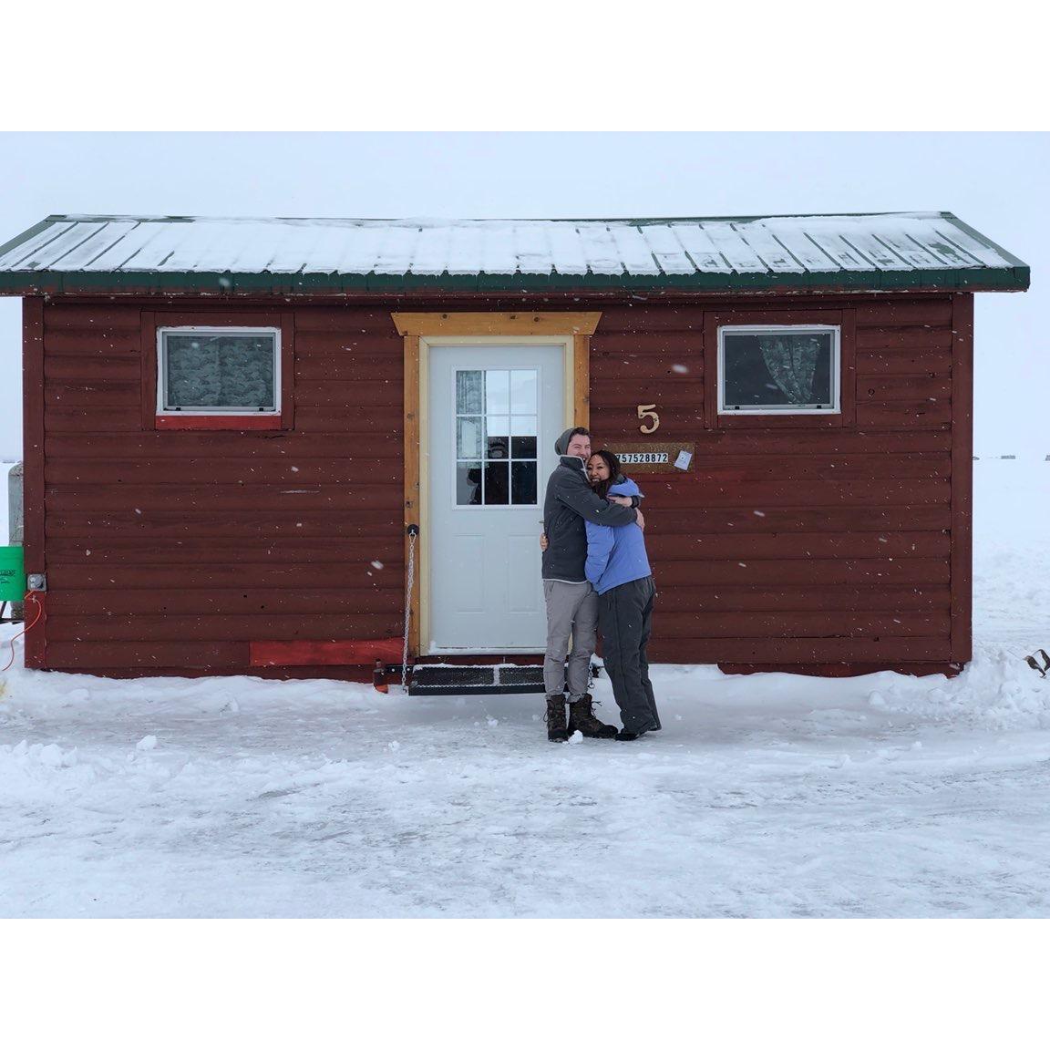 Ice fishing in Minnesota