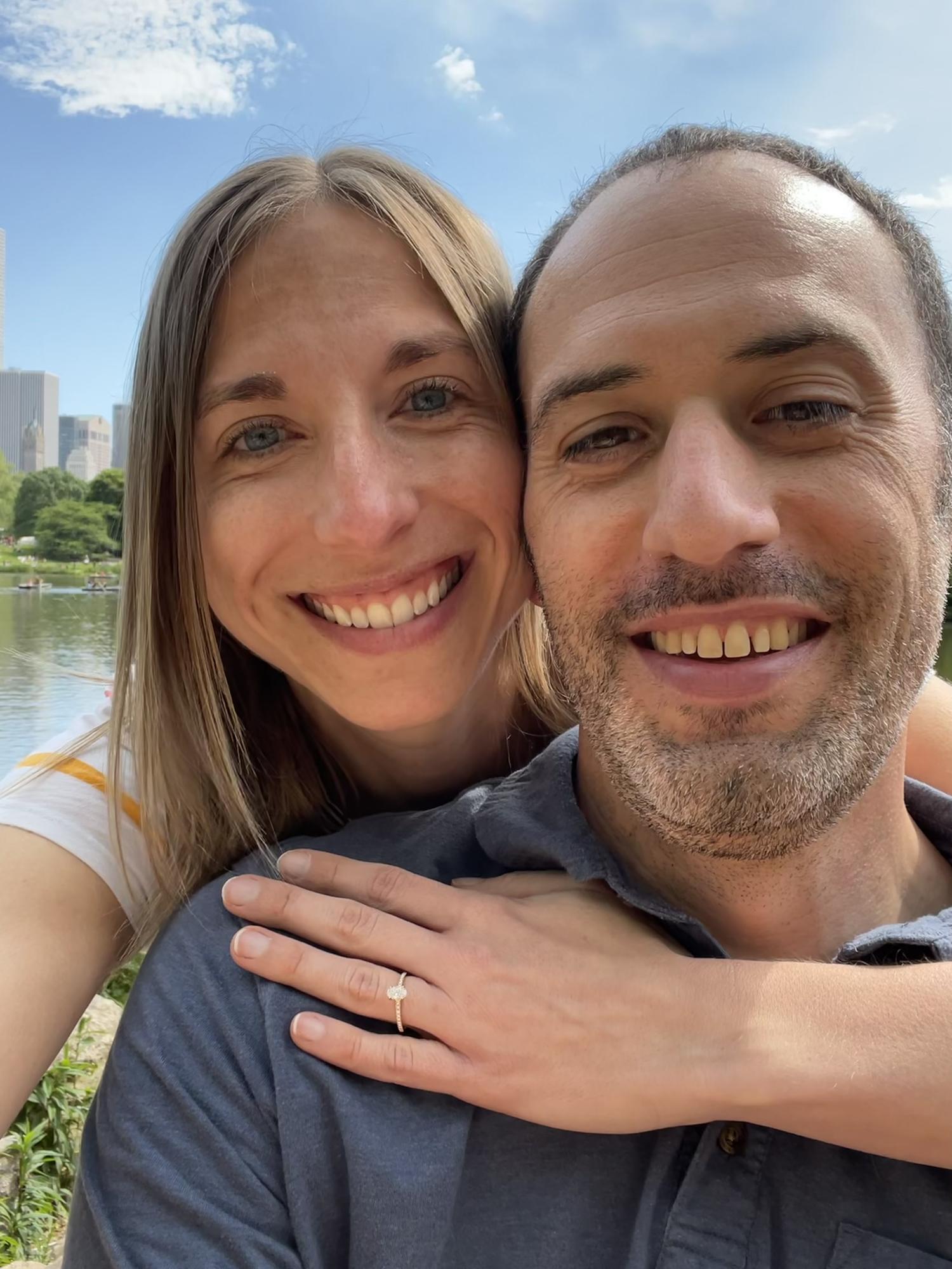 After Sean popped the question in Central Park