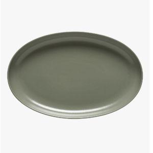 Casafina Ceramic Stoneware 16'' Oval Platter - Pacifica Collection, Artichoke