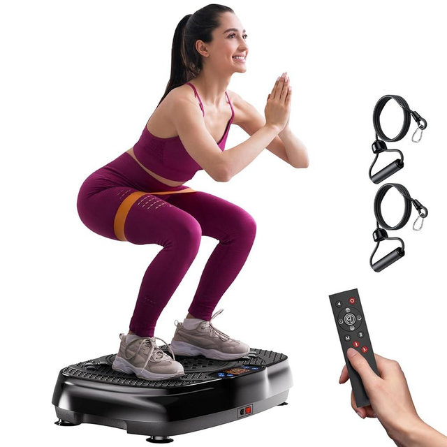 Vibration Plate Exercise Machine: TISSCARE Vibrating Plates for Weight Loss and Lymphatic Drainage, 400lbs Shake Plate Whole Body Workout Platform for Home Fitness Fat Burner Gifts for Women Men