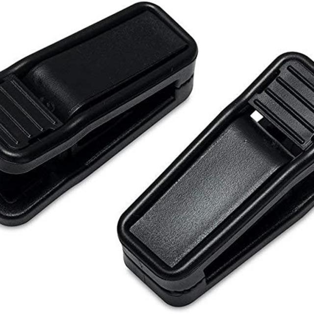 Black Plastic Finger Clips for Hangers, 20 Pack