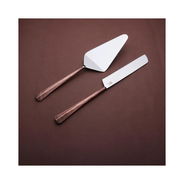 Ridge Antique Copper Cake Serving 2 Pc. Set