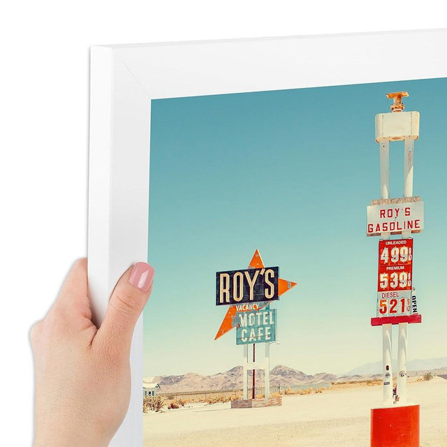 ArtToFrames 27x36 Inch White Picture Frame, This 1.25 Inch Custom Poster Frame is Soft White - Comes with Economy Acrylic and Corrugated Backing (2WOM5179-27x36)