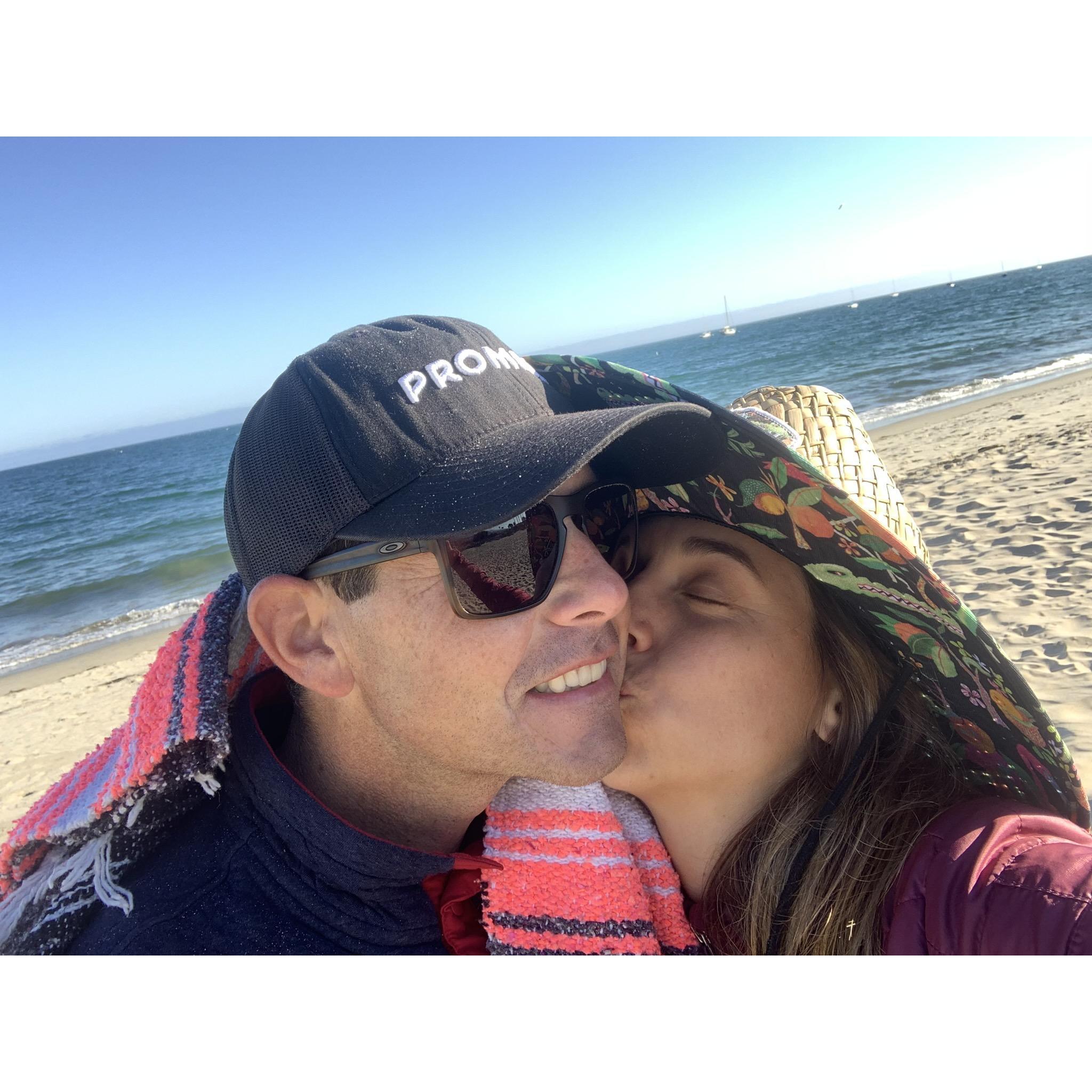 Another Tuesday in SB... with our trusty Mexican blanket.