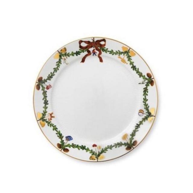 Star Fluted Christmas Dinner Plate