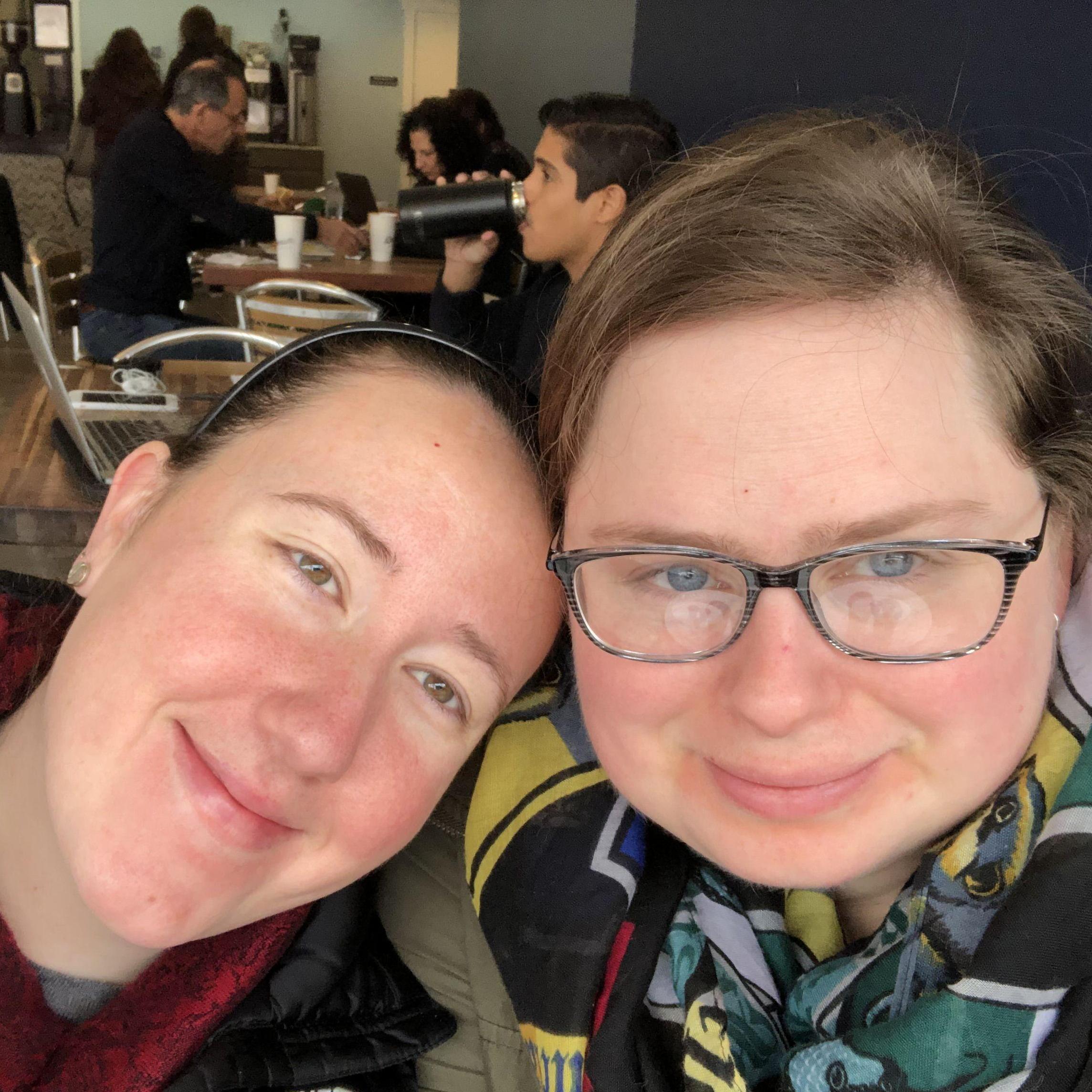 Liz and Ashley at Denim Coffee in Carlisle PA February 2017.