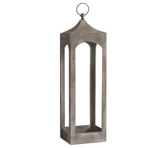 Caleb Lantern - White Weathered, X-Large