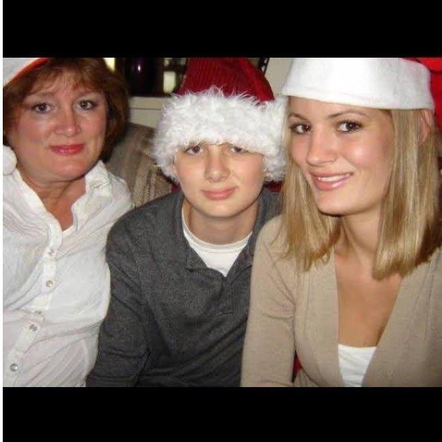 Momma, Brett and Madison Christmas day.