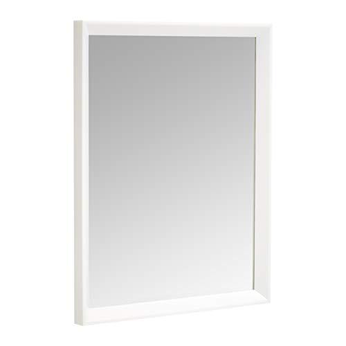 AmazonBasics Rectangular Wall Mirror 16" x 20" - Peaked Trim, White