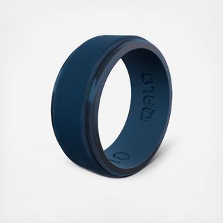 Men's Polished Step Edge Silicone Ring