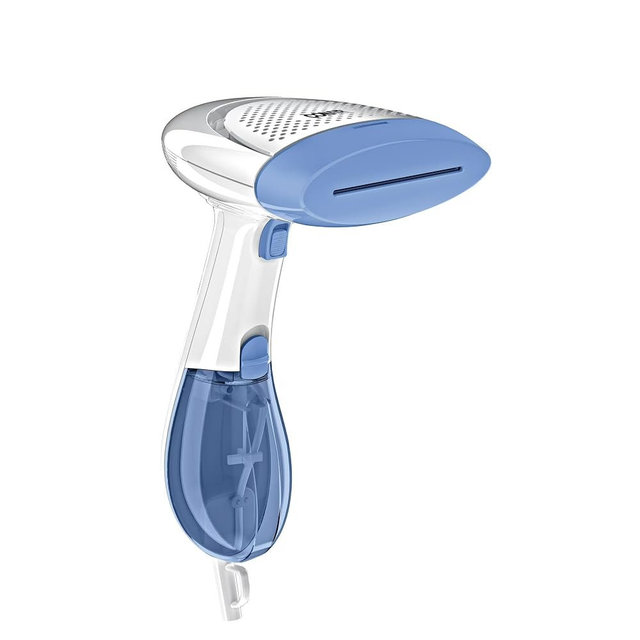 Conair Handheld Garment Steamer for Clothes, Fabric Steamer with ExtremeSteam Technology, Dual Heat Settings, Quick 40-Second Heat Up, White/Blue, GS237RXWM