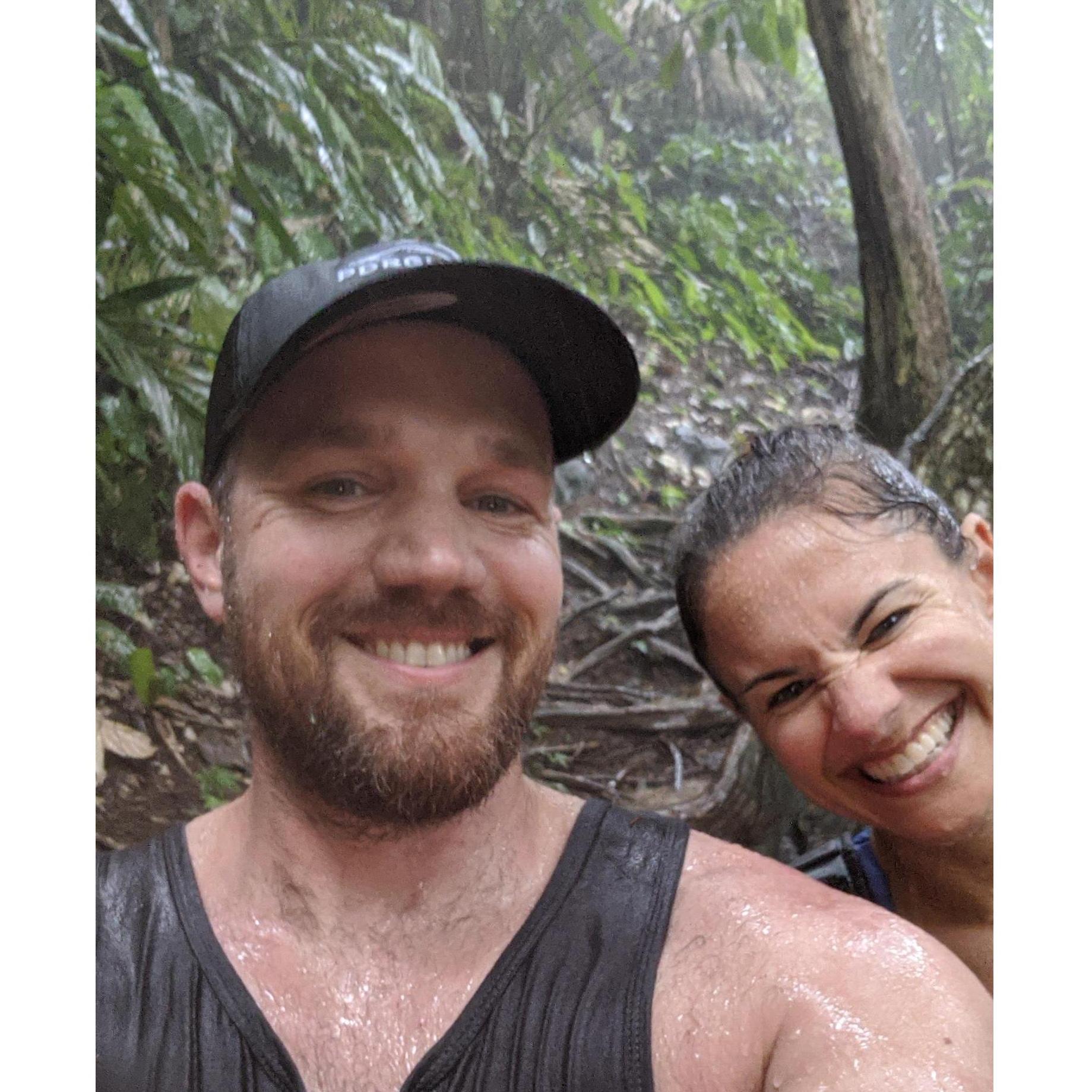 It almost always rains on us when we go hiking... we do our best to pretend it's our "thing" and make the best of it