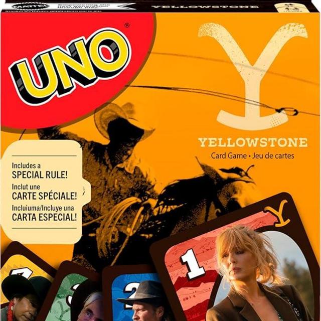 Mattel Games UNO Yellowstone Card Game for Kids, Adults, Families & Parties with Deck & Special Rule Inspired by The TV Show