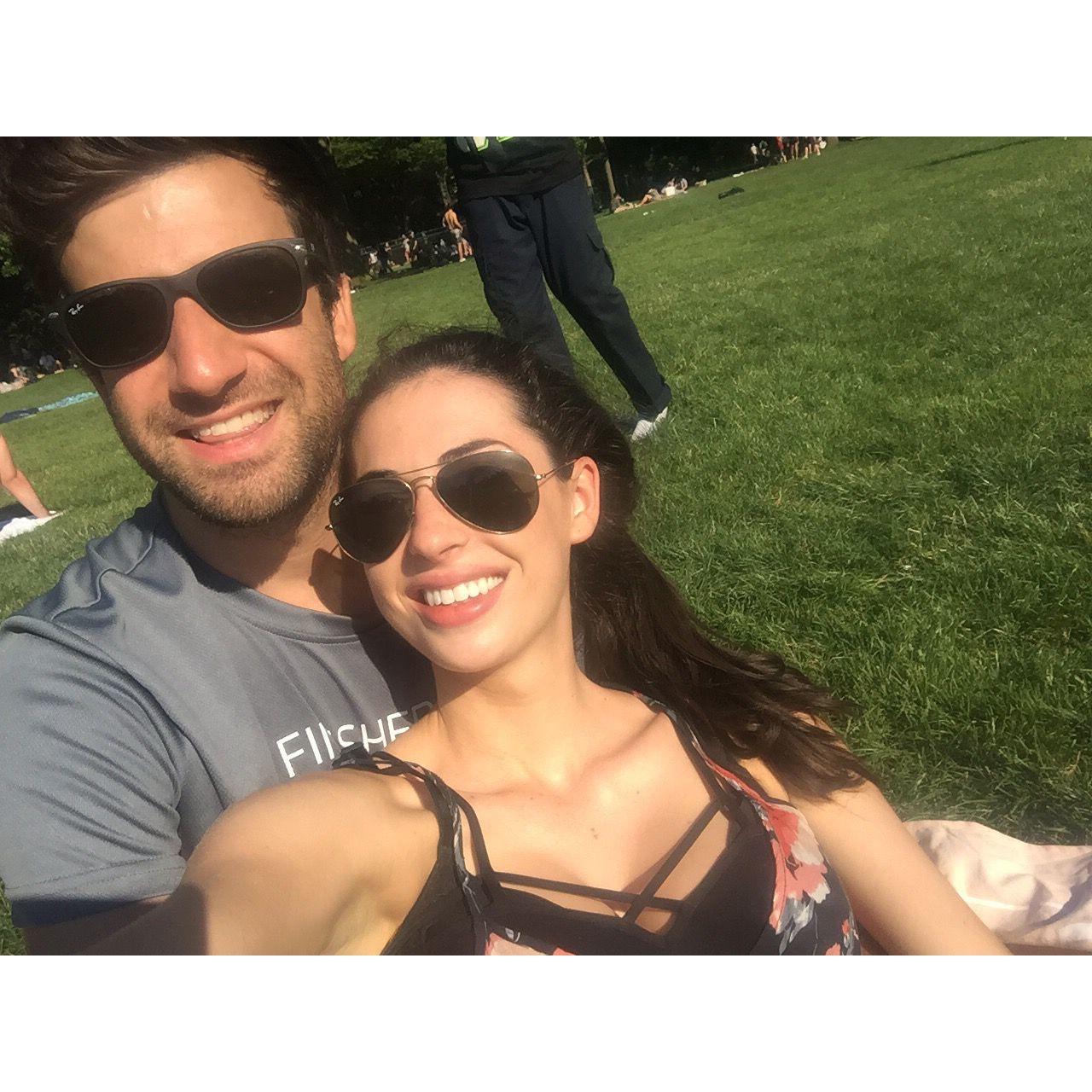 When we first started dating in July 2018. With almost the same dating anniversary as our future wedding anniversary!